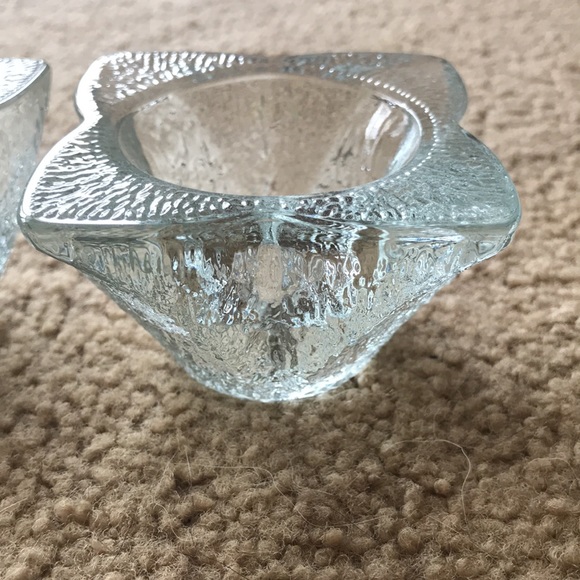 Vintage INDIANA GLASS Set of 2 Crystal Ice Candleholders - Picture 6 of 15
